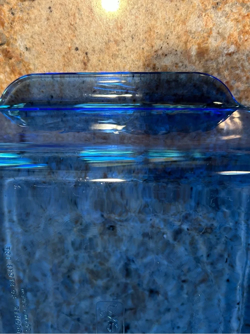 Pyrex #222 R Cobalt Blue Square Baker Dish 8”x8”x2” molded handles 2 Qt capacity